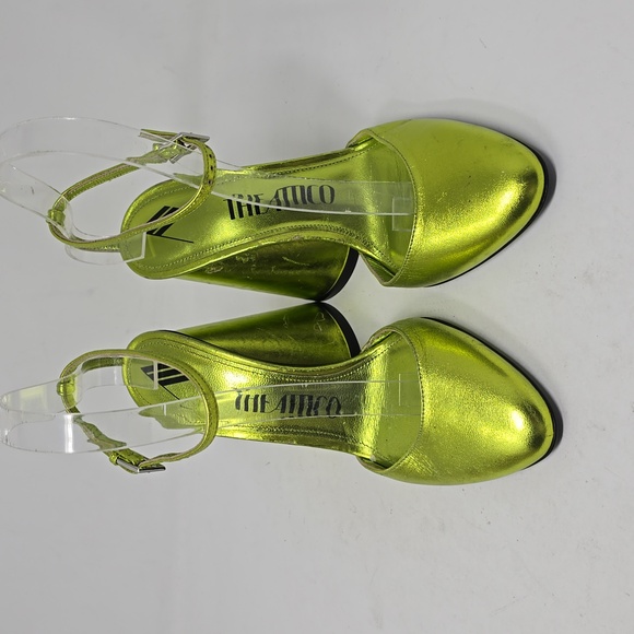 The Attico Luz metallic 120mm leather pumps Green Size 37 - Picture 2 of 8